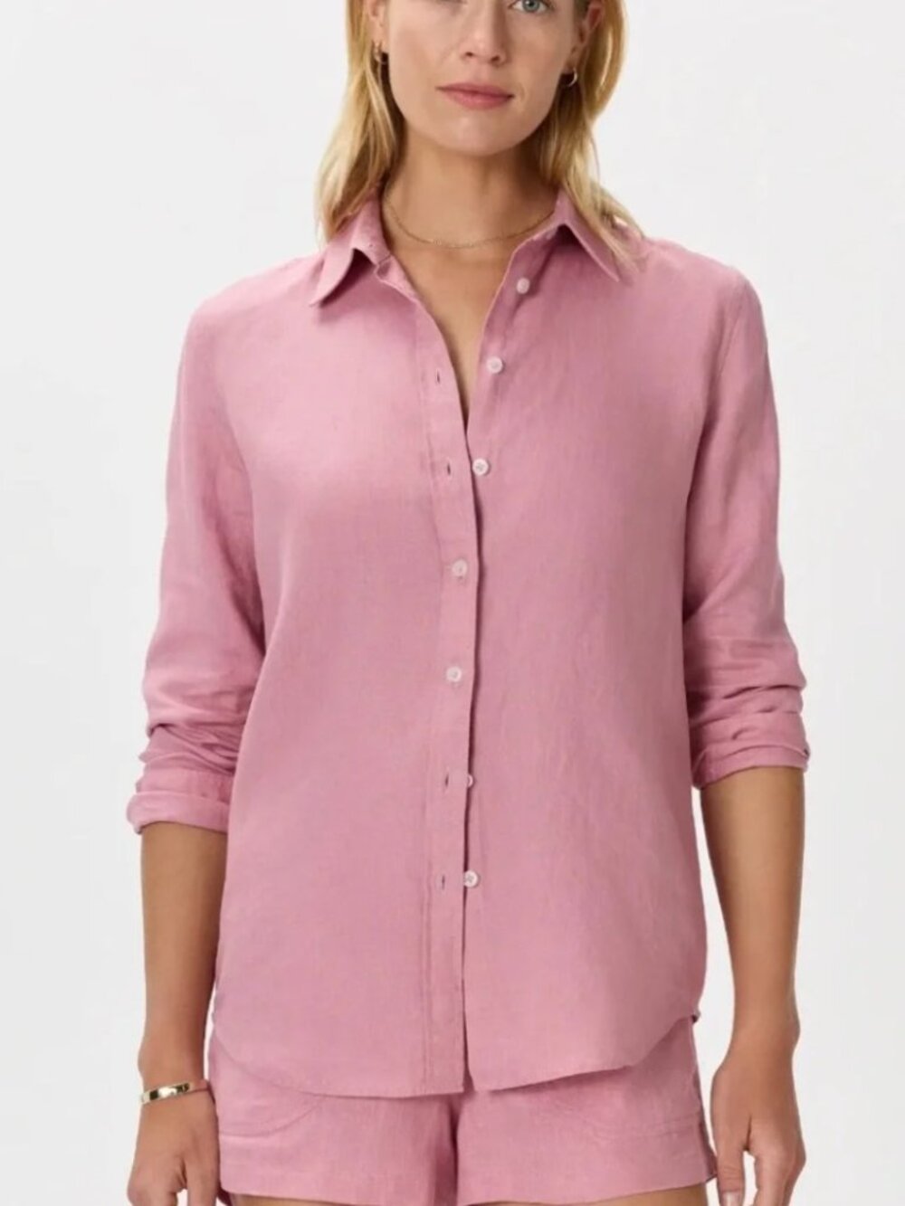 Quince 100% European Linen Long Sleeve Shirt Size L
